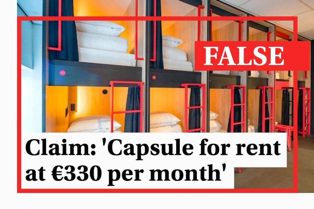 Fact-check: Single bed capsule for €330 per month rent in Ħamrun - Featured image