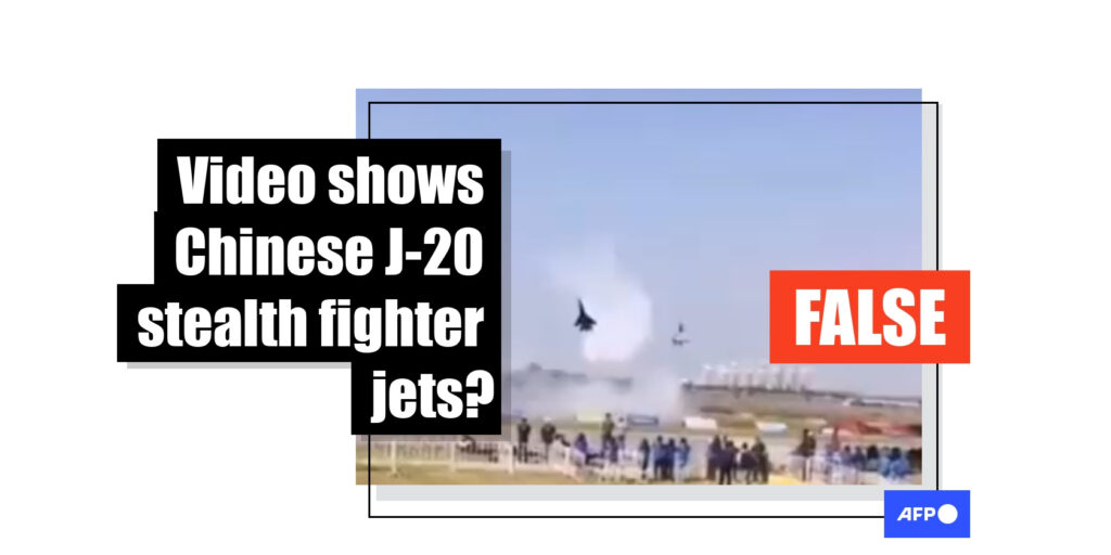 This video shows remote control model planes in China, not real J-20 stealth fighters