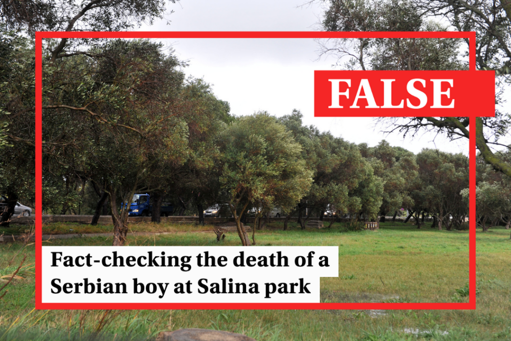 Fact-check: Facebook post falsely claims a Serbian boy was killed at Salina park - Featured image