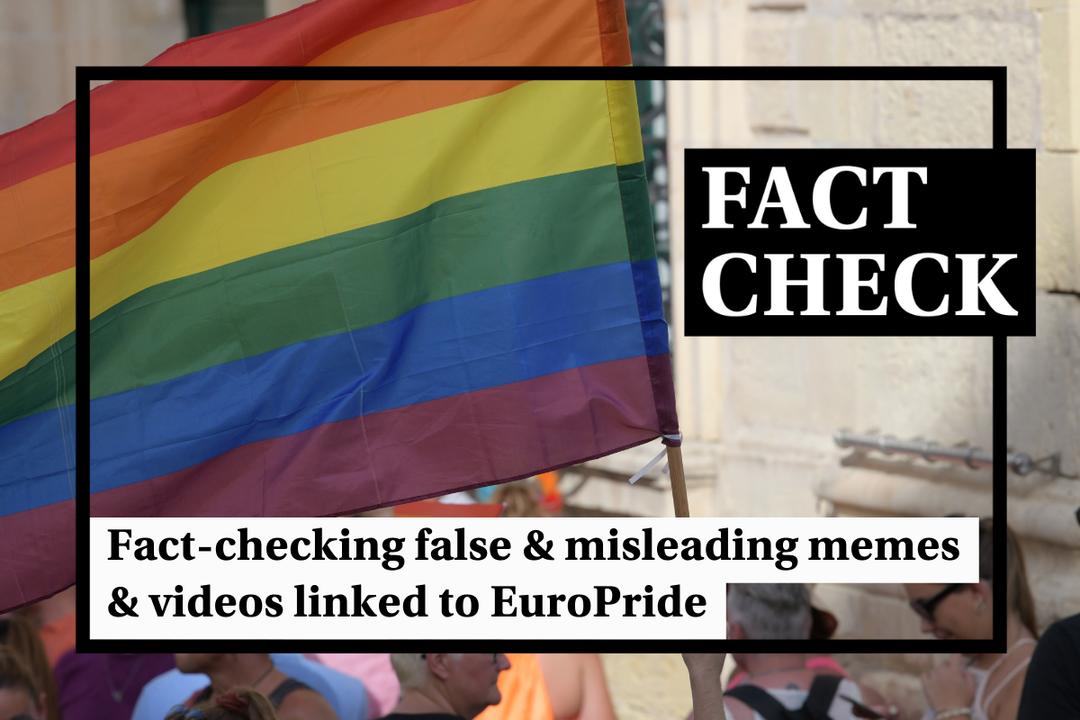 Fact-check: False and misleading memes linked to EuroPride - Featured image