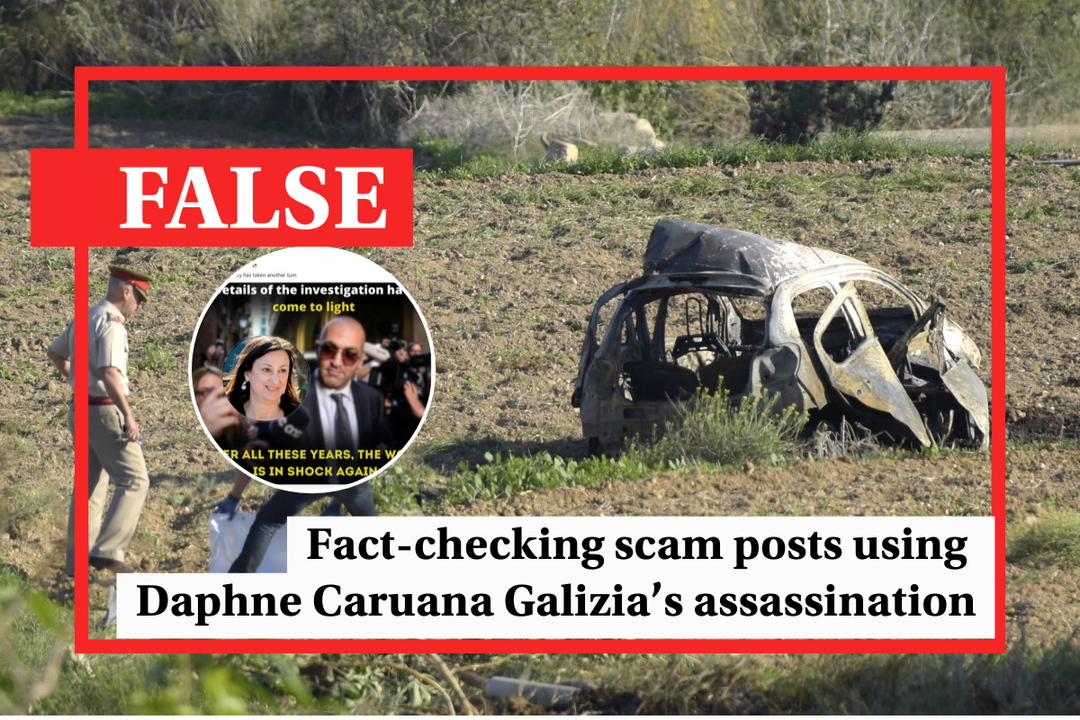 Fact-check: Scam posts using Daphne assassination for profit - Featured image