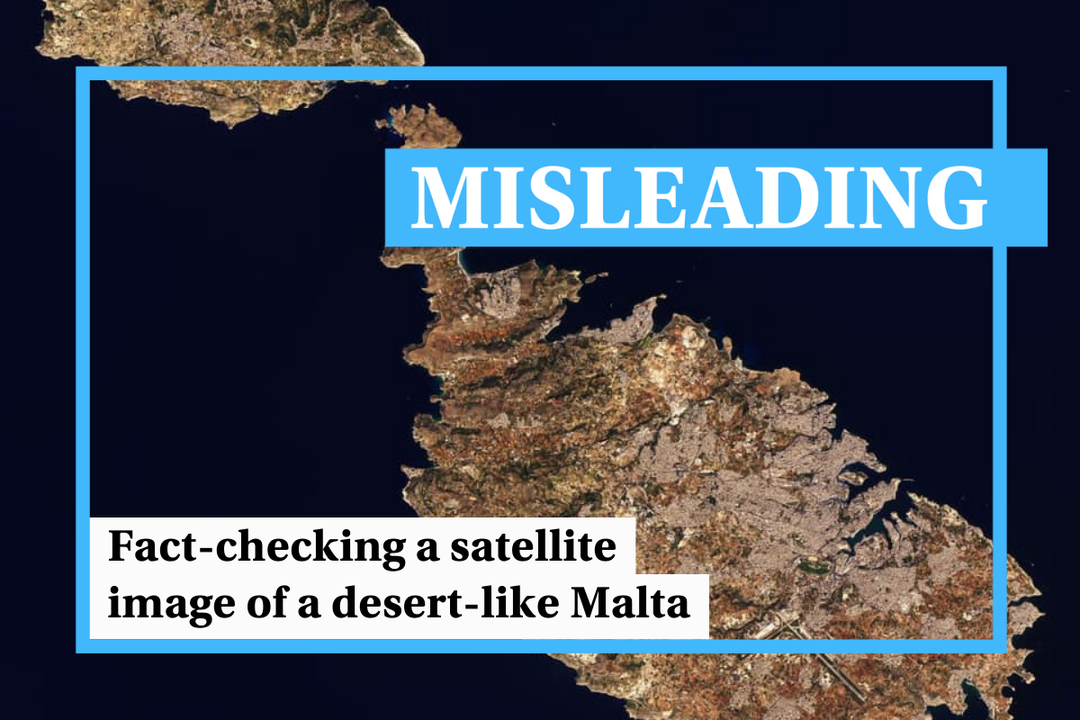 Fact-check: Viral satellite image of a desert-like Malta was not taken this year - Featured image
