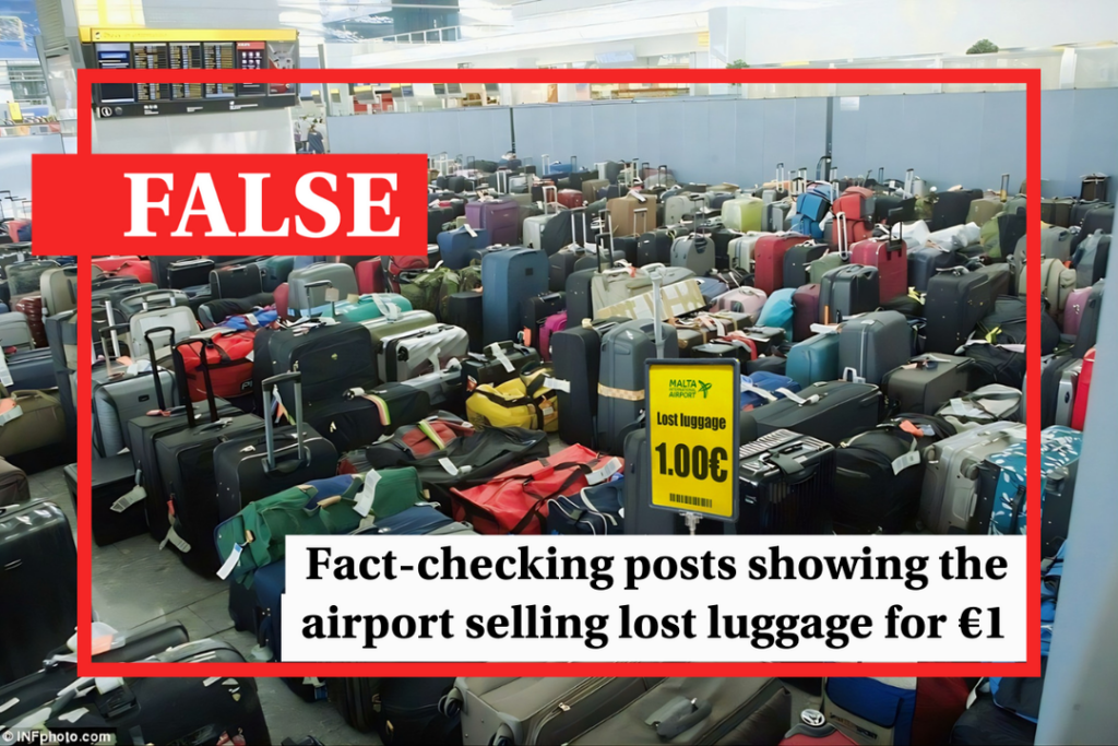 Fact-check: Scam Facebook posts show airport selling lost luggage for €1 - Featured image