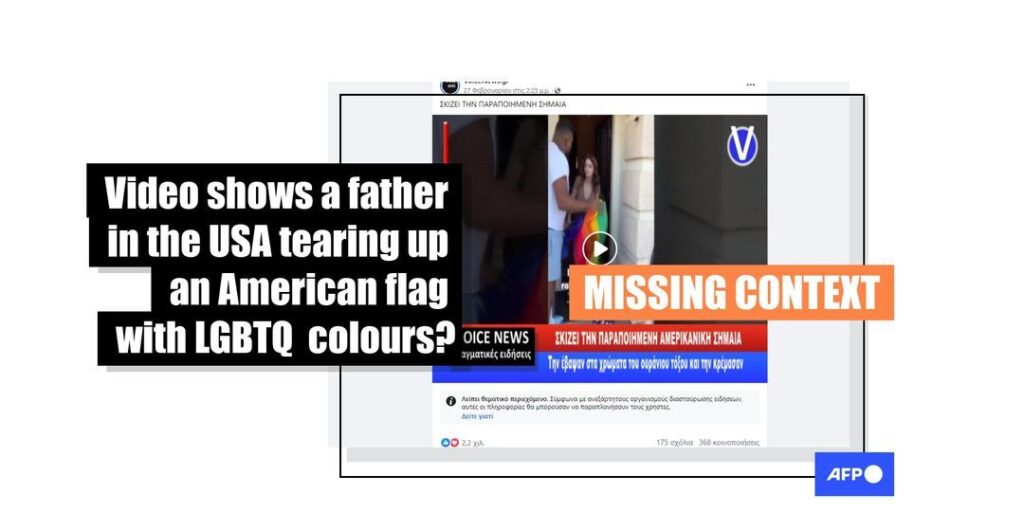 This video clip of a man ripping up a flag with Pride colours is staged - Featured image