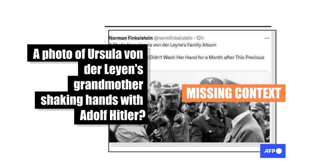 The woman shaking hands with Hitler is not grandmother of EC president von der Leyen