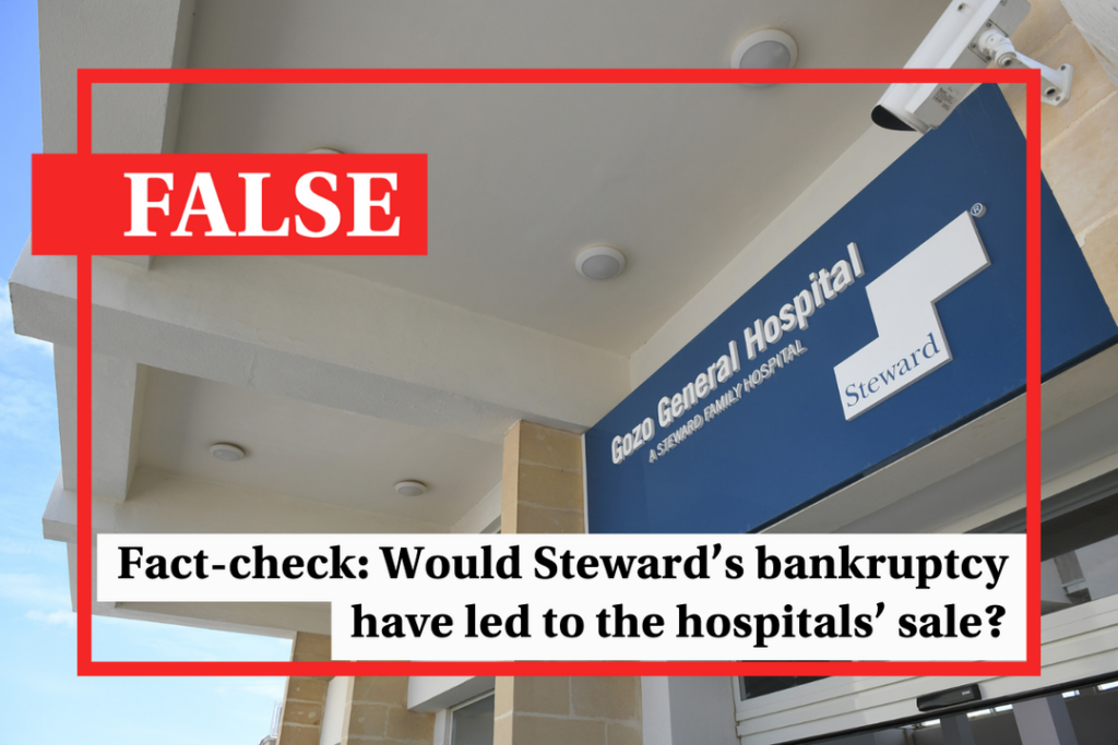 Fact-check: Would Malta have had to sell the hospitals under a bankrupt Steward? - Featured image