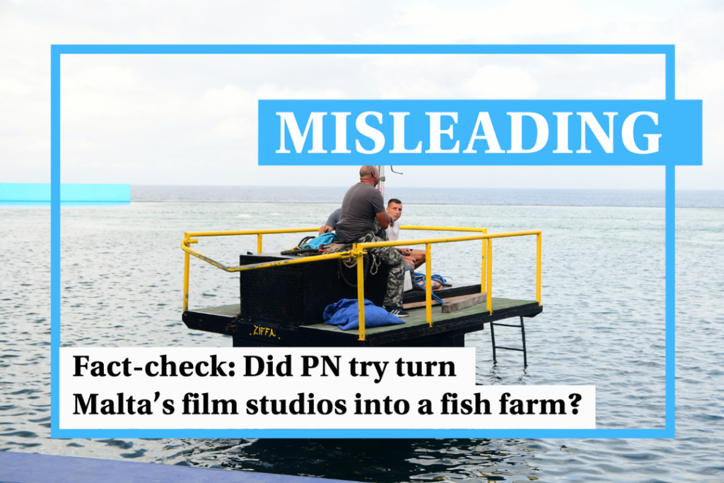 Fact-check: Did PN try to turn Malta’s film studios into a fish farm? - Featured image