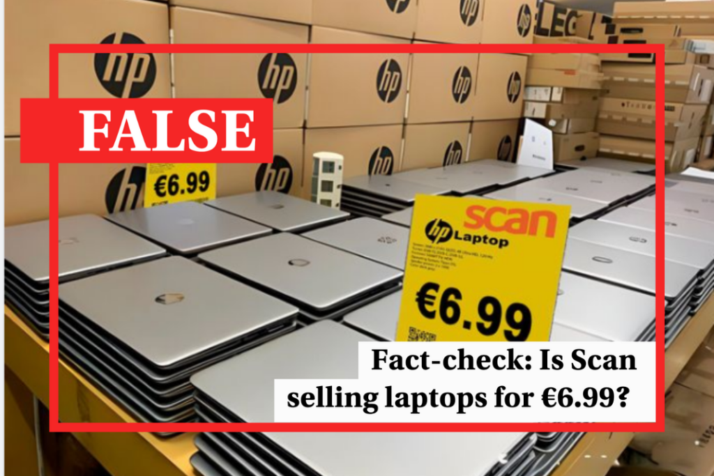 Fact-check: False adverts show laptops on sale for a pittance - Featured image