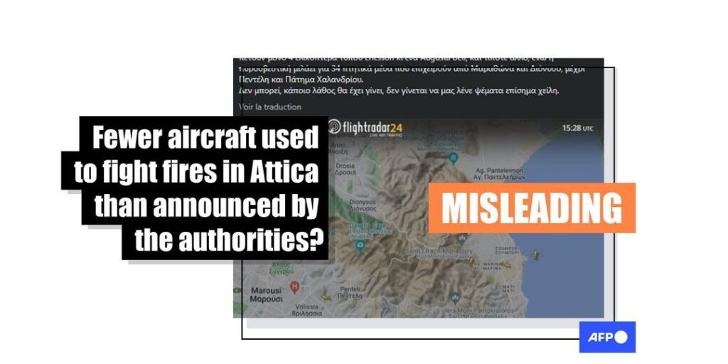 Misleading claims about aircraft deployed to Greek wildfires spread online - Featured image