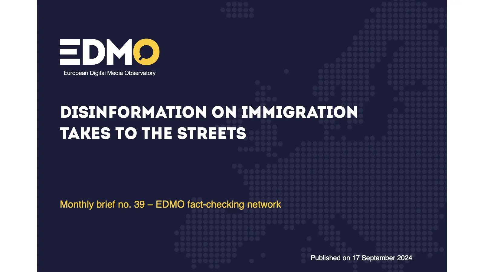 EDMO: Immigration Disinformation Rises in August