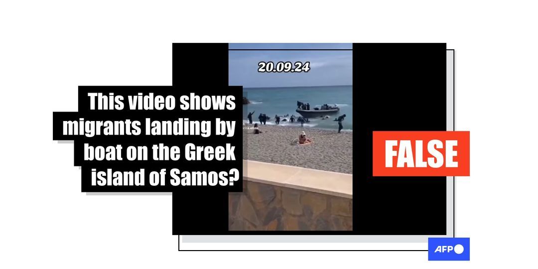 Video shows migrants in a seaside town in Spain, not on Greek island of Samos