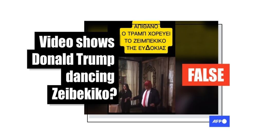 Video shows Donald Trump impersonator dancing Greek dance, not former president - Featured image