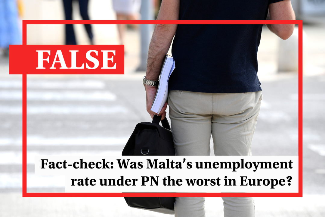 Fact-check Malta: Did Malta under PN have the worst unemployment rate in Europe?