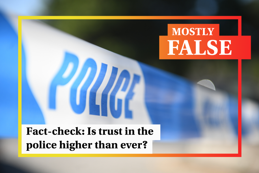 Fact-check: Is trust in the police higher than ever? - Featured image