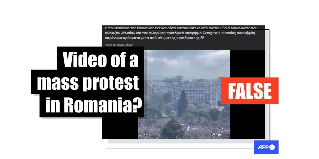 Video shows train crash anniversary rally in Greece, not mass protest in Romania