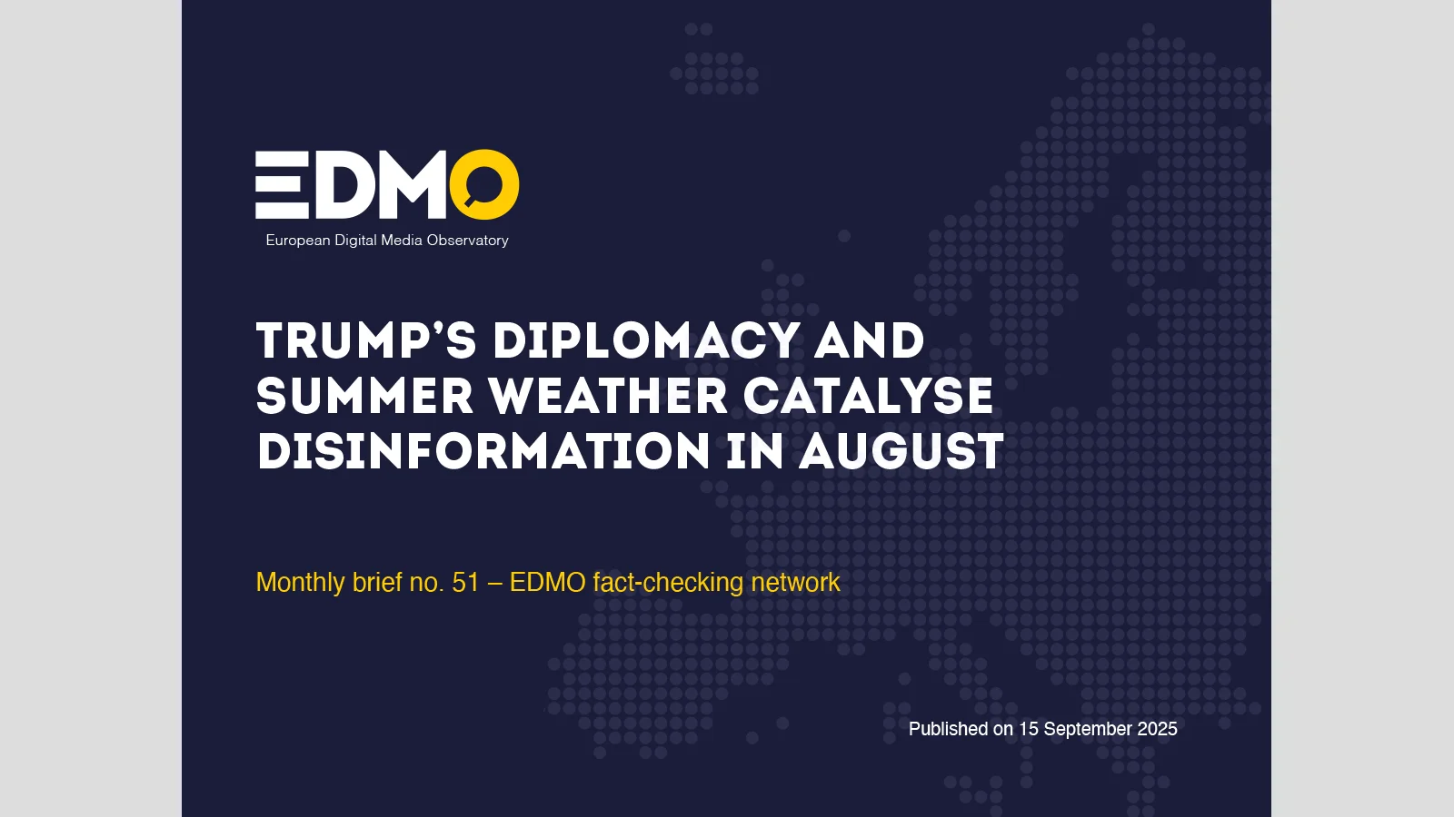 Climate change, Ukraine and EU: Most targeted topics by disinfo in August