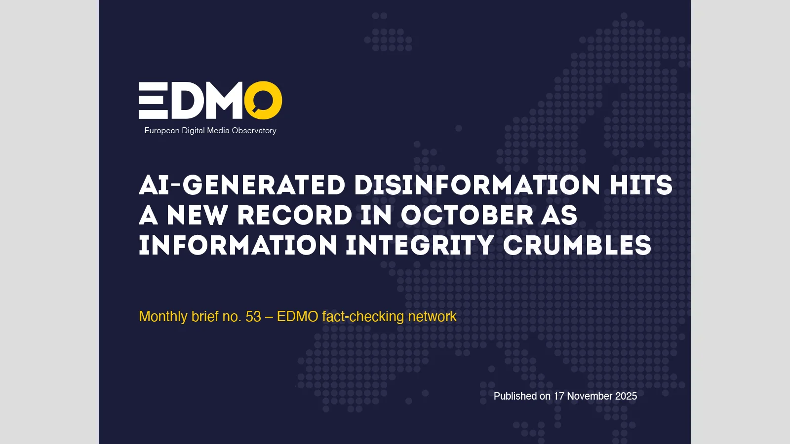 October Snapshot of Disinformation Narratives in Europe