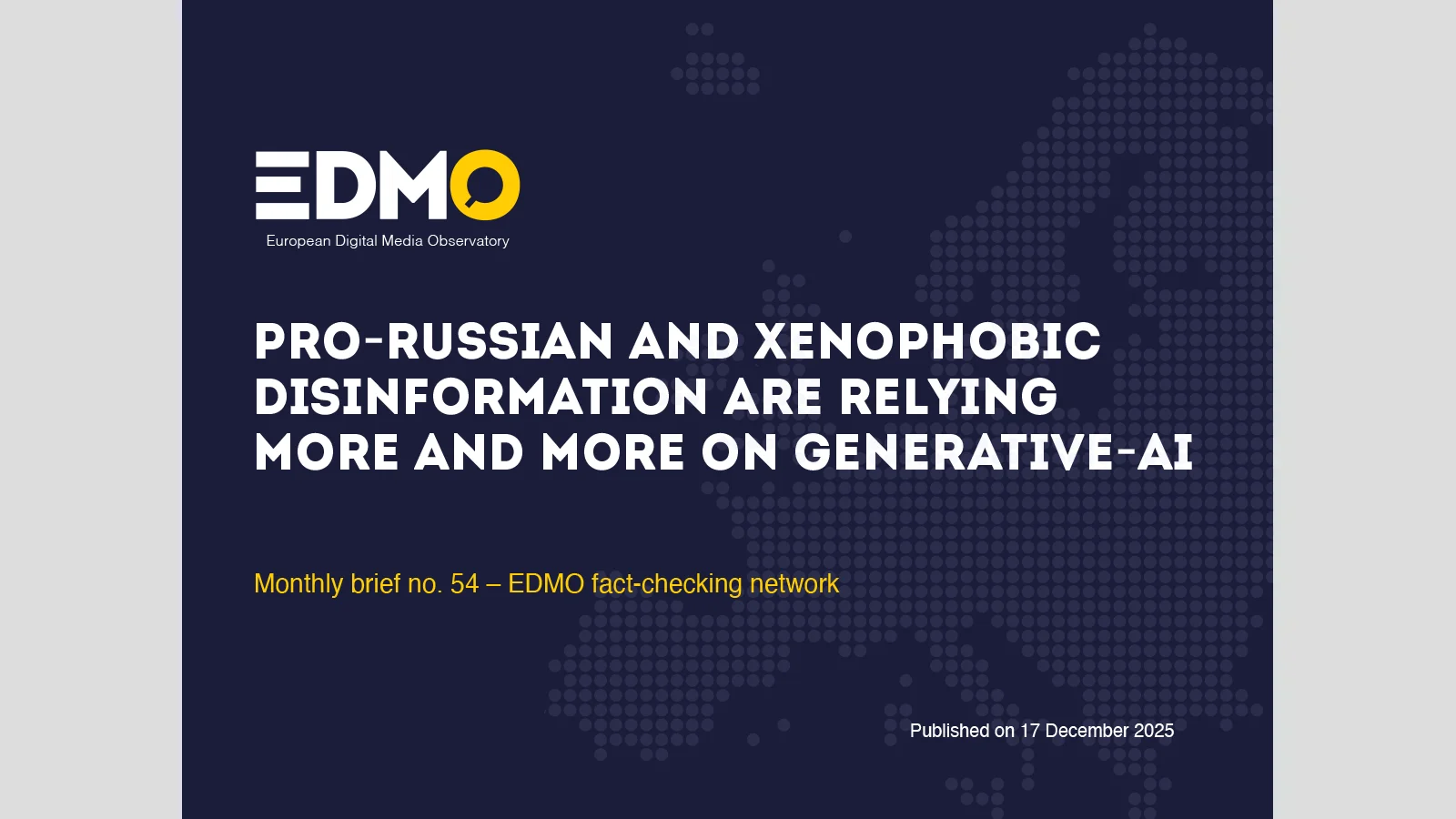 EDMO Brief: Disinformation patterns observed in November