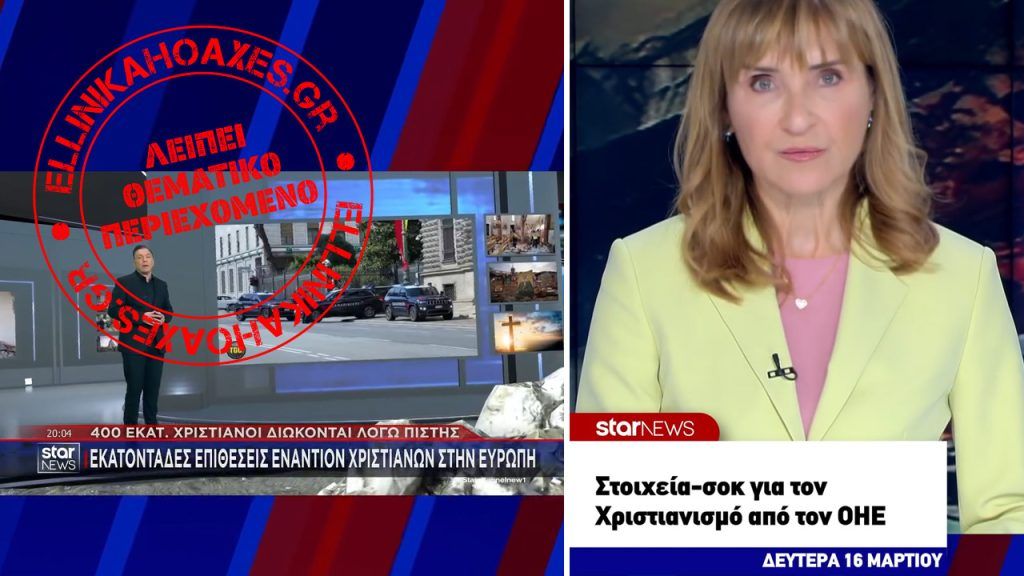 Έρευνα που κάνει λόγο για 400 εκατομμύρια διωγμούς Χριστιανών διεθνώς ΔΕΝ συντάχθηκε ή δημοσιεύθηκε από τον ΟΗΕ - Featured image