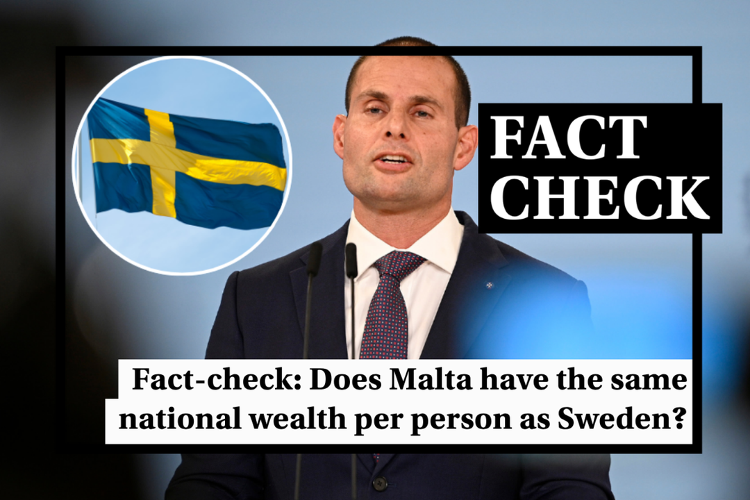 Fact-check: Is Malta’s national wealth per person the same as Sweden’s? - Featured image