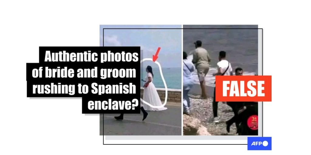 Images of Moroccan couple abandoning wedding to enter Ceuta are fake - Featured image
